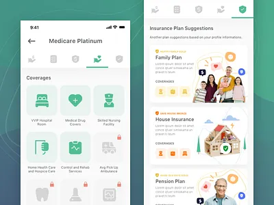 Thrifty Insurance App fintech healthcare plan icon thumbnail iconspace insurance insurance app platform insurance company ios app design landing page payment method subscription sugesstion card ui ux app desin