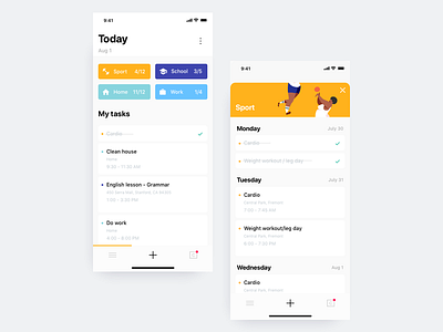 To Do App calendar day planner mobile app sport task manager to do ui ui ux design ux