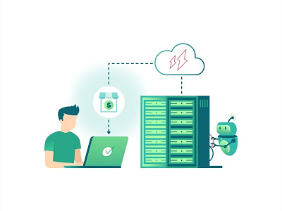 Lightning Speed Infrastructure account app available data files illustrations security servers speed infrastructure storage store user