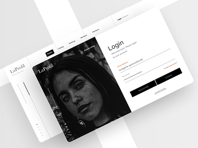 Login clean form landing login model register subscribe web