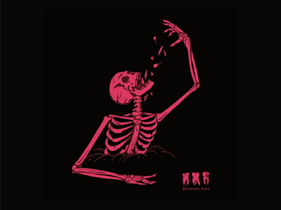 Sweet Death art candy damaged kids design digital halloween illustration logo skeleton skull tattoo vector