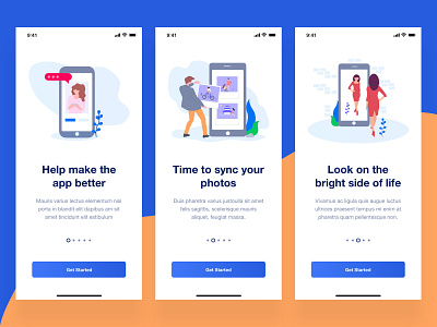 User Onboarding Screen app color design flat illustration intro mobile onboarding onboarding screen ui walkthrough