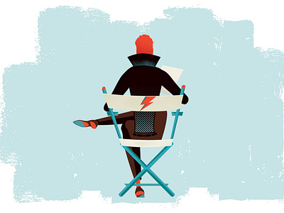 Bowie Illustration for The Little Book of Rock and Roll Wisdom bowie brush colors david bowie design dribbble graphic graphics design illustration illustrations movies music rock and roll