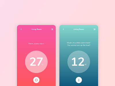 DailyUI #021 - Home Monitoring Dashboard app design card dailyui flat gradient home monitoring home monitoring dashboard ios iphone minimal ui ux