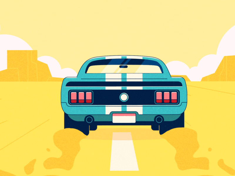 Flat Out car desert driver flat mustang speed