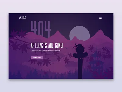 Daily UI 008 | 404 404 error assassin dailyui dailyui 008 illustration ninja sketch ui