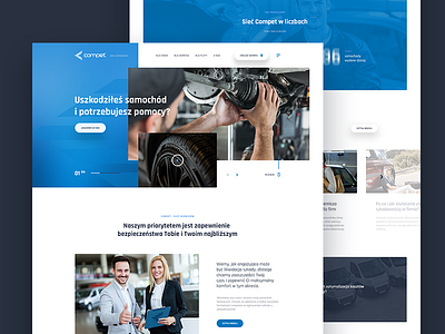 Compet - network of car services automotive design car repair design graphic header layout typography ui ux web webdesign website