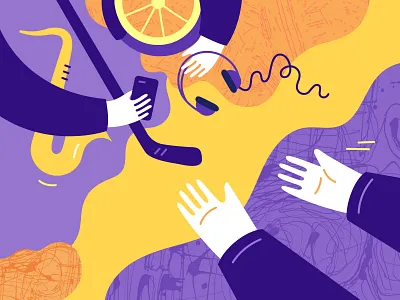 Second Hand arm buy fair flea market hand headphones hockey stick illustration market phone sax saxophone second hand sell seller stick texture wheel