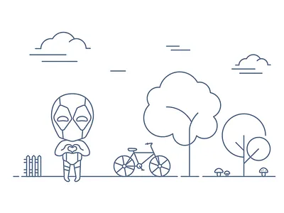 Panorama Challenge / Deadpool deadpool design challenge illustration vector