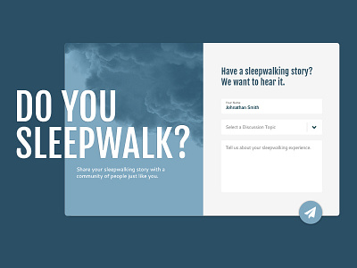 Website form overlay broken grid clouds form typography ui