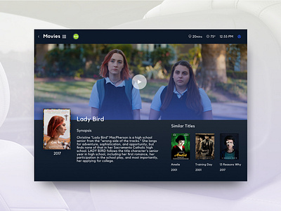 Autonomous Car Movie Preview app appdesign austin branding cars consumer dashboard identity branding infotainment layout movie preview product productdesign streaming touch uiux ux vehicle vehicle apps