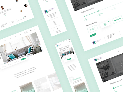 Cortinas Online Web cortinas curtains ecommerce green roller ui ux webdesign website