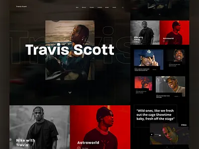 Travis Scott design typography ui uidesign web webdesign