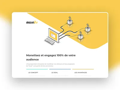 Moonify Landing Page blockchain business cpu graphic icon illustration iso mining monetization platform ui vector web site design
