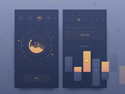 App for food and health add app card choose clean dashboard date food health project ui