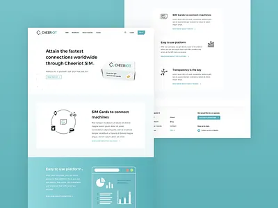 Cheeriot simcards blue data design gradient icons illustrations logo logo design webdesign white