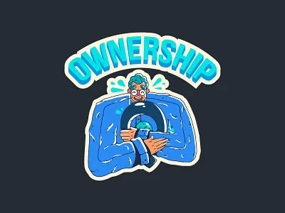 Core Value Sticker brand illustration love ownership people print sticker sticker design