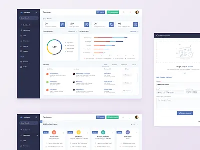 HR CRM crm dashboard dashboard design dashboard ui design hr