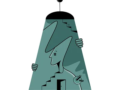 Lurking Thoughts affinitydesigner art branding cover design illustration ipad minimal