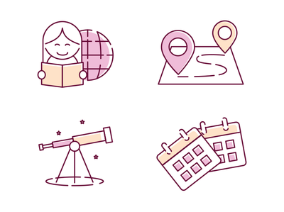 Icons Colégio Integral brand icons identity illustration linestyle school app ui website