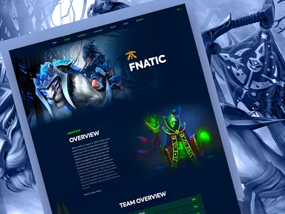 Dota2 : Team Profile creative design dota2 dota2 game game game web game website design gaming interface gradient illustration team uinugget template typogaphy typography uinugget vector