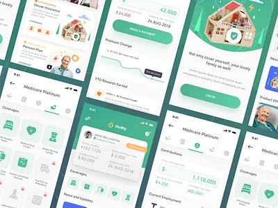 Thrifty Insurance App branding fintech icon illustration insurance insurance company ios landing page onboarding payment gateway payment platform subscription sugesstion card ux web design