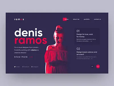 Single Page portfolio flat minimal portfolio ui ux web desgin