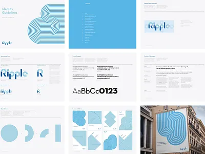 Brand Identity Guidelines for Ripple brand brand design brand experience brand guidelines brand identity brand manual brand standards brand styleguide branding branding design lettering logo logo design logotype typography