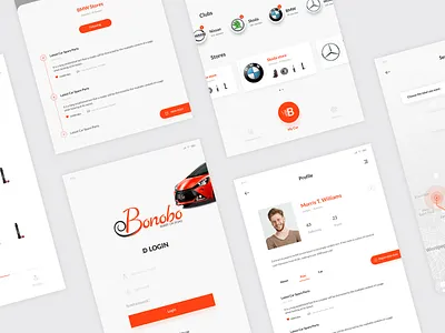 Bonobo 💨 • smart on road app application desktop app audi car colors attachment graph layout mobile product profile typography shop login signup sketch ios iphone statistic clean minimal user ui freebie ux web website white android customer