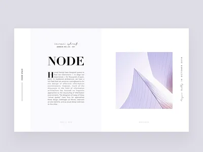 Architecture article layout architect architecture article clean design editorial grid hierarchy layout light minimal minimalist typography ui visual web design website white