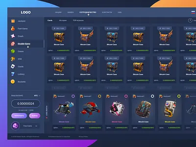 Cards - crypto casino card case flat game icon illustration logo roulette shop store uiux webdesign