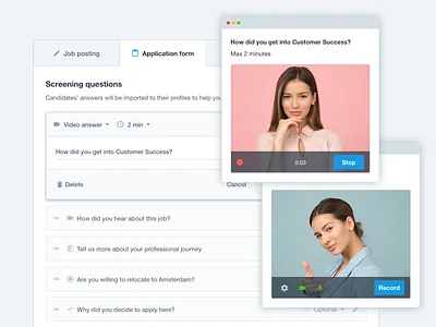 Recruitee Video Answers 📹 ats recruitment saas ui ux video