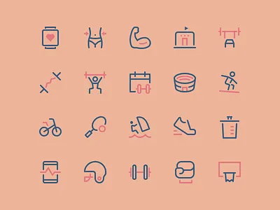 Sport Icons - Update bodybuilding fitness gym icon icons icons design icons pack icons set nucleo sport training