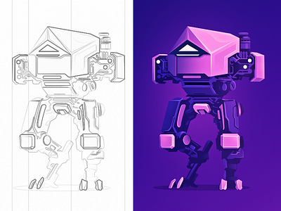 Titan ( in progress ) block chain crypto gradient icon mascot robot svg titan vector