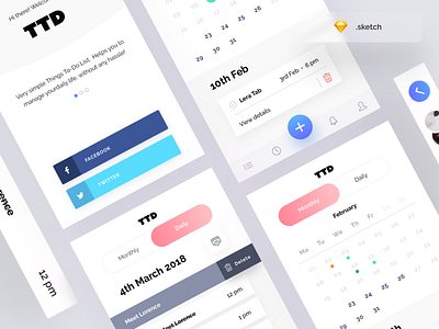 To Do List Freebie app calendar calendar app clean design log in norde splash screen to do to do list ui ux