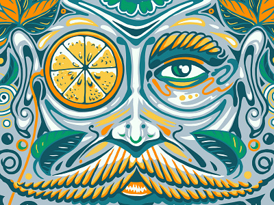 Lord Grey beer can character design drawing flat graphic illustration packaging texture typography