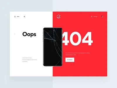 404 page 404 bounds clean creative design red ui ux web website