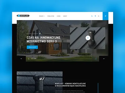 Stylish ventilation chimneys concept design header home layout product roof ui ux webdesign website