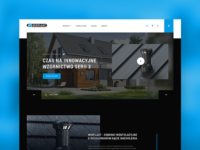 Stylish ventilation chimneys concept design header home layout product roof ui ux webdesign website