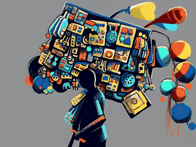 Colorful maze animation ballons colorful drawing india ipad pro maze process timelapse toys