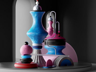 Summer 2018 3d cgi cinema4d colours design illustration minimal octane render shapes