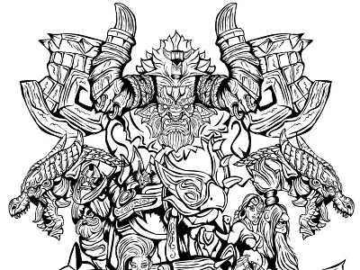 Dungeon hunter poster design graphic illustration illustrator poster vector