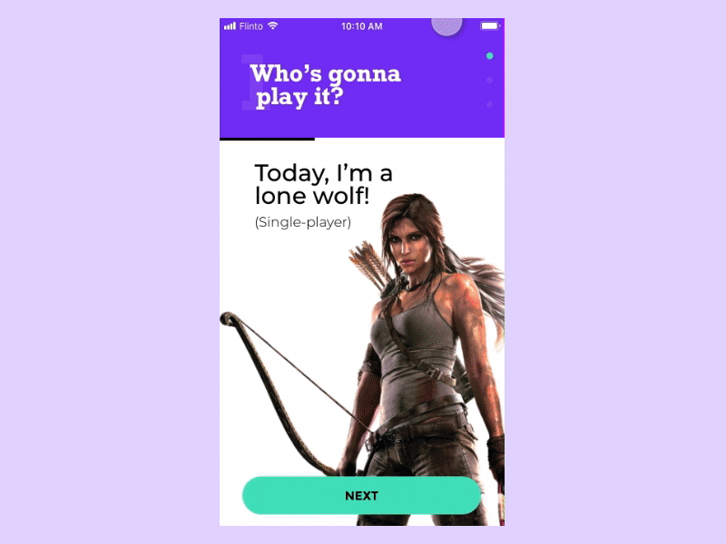 Gimme a game! animation app cards cards design flinto game leagueoflegends loading pagination recommendation results slider sliders step by step