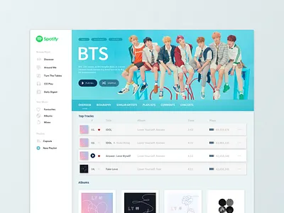 UI Challenge Week 02 - Profile bts daily ui challenge music ui design xd ui challenge