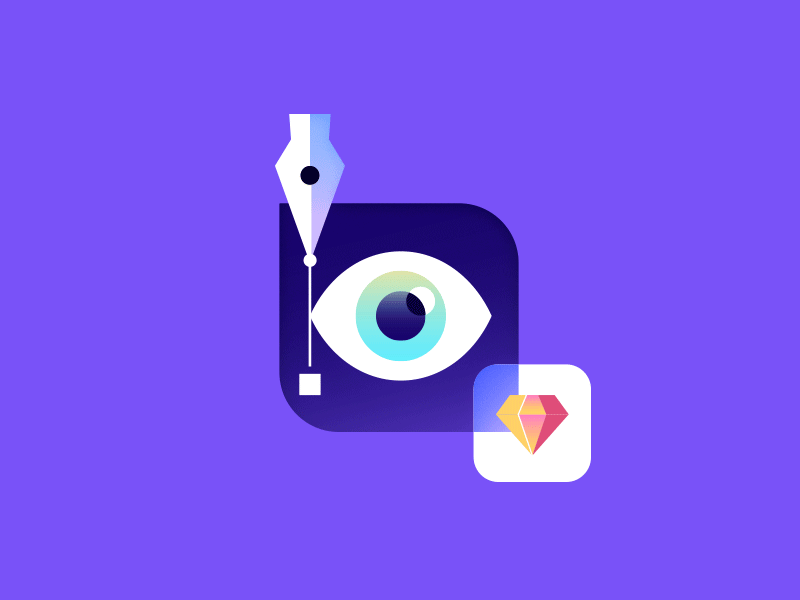 Service Icons design exploration gradient icon logo graphic design identity modern illustration vector flat minimal logo flat retro sketch eye pen tool code vivid color avatar shapes