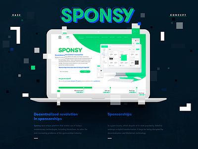 Sponsy #1 application case design case studio design illustration landing page minimal mobile one page responsive web design website