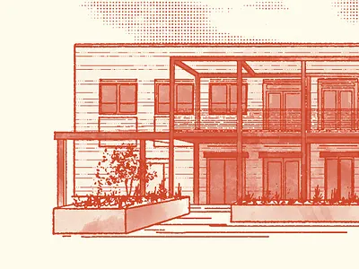 Arch Illo architecture drawing graphic illustration ink mcwhorter pen seth sketch