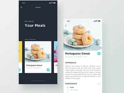 Food App app food food app ios restaraunt ui ux white