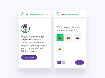Sigo Seguros - Mobile app illustration ios mobie product design ui ui ux design uidesign userinterface ux uxdesign webdesign