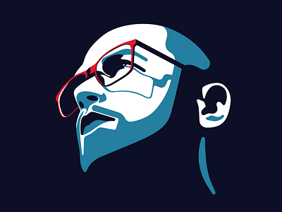 Guy looking in the distance affinity character design face flat head illustration man minimal portrait